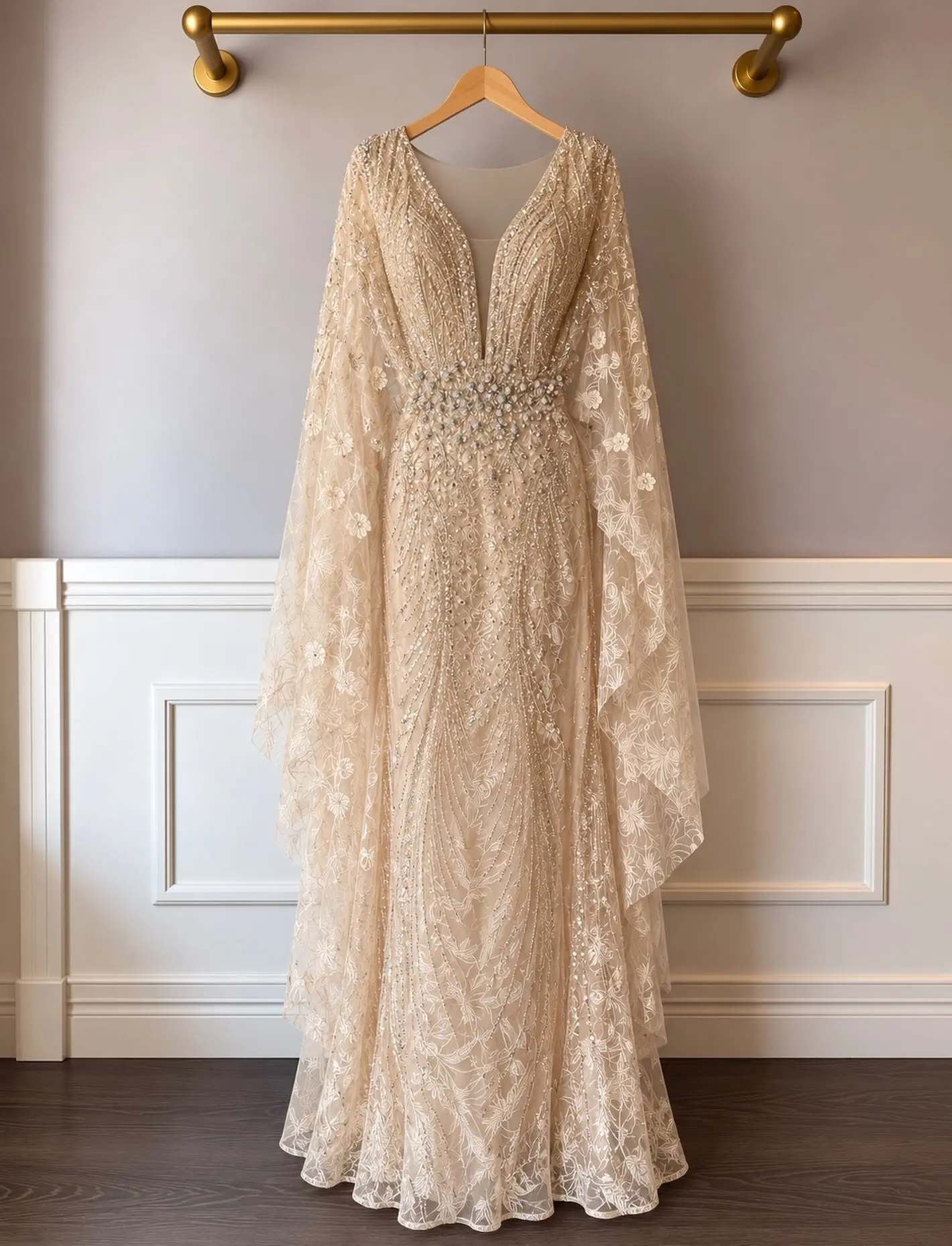Elegant Beige Dress